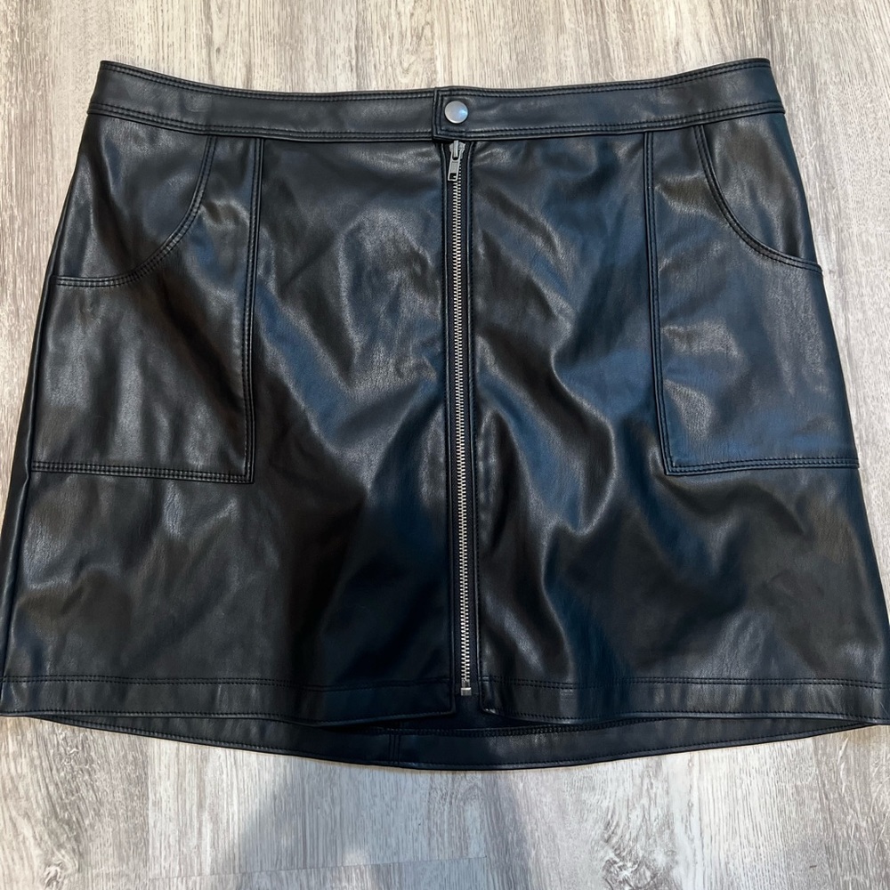 Faux Leather Skirt